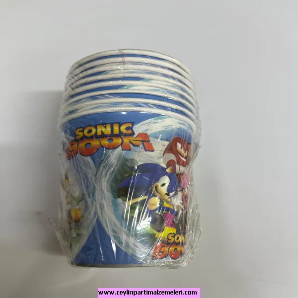 Sonic Temalı Karton Tabak